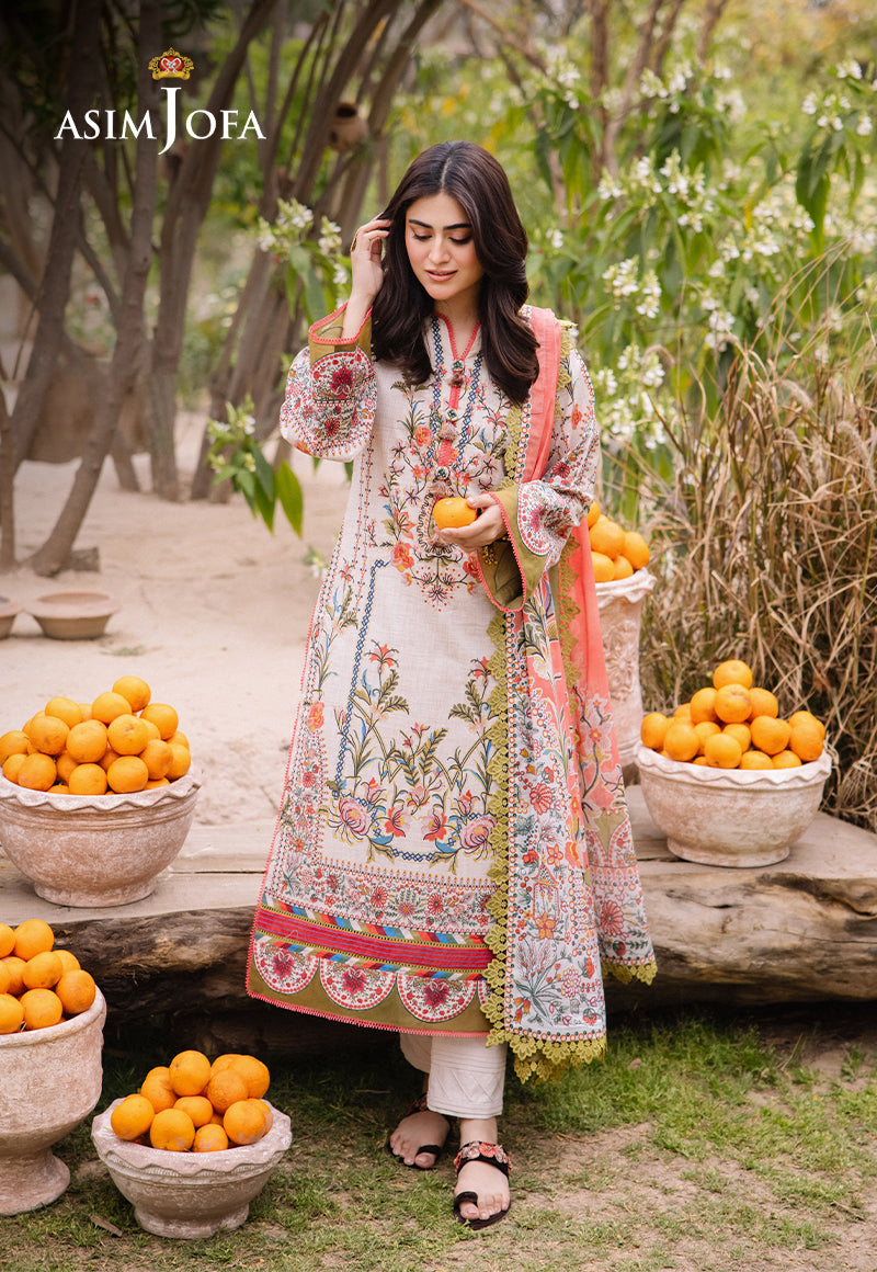 AJBUD-08 PRINTED LAWN STITCHED 3 PCS