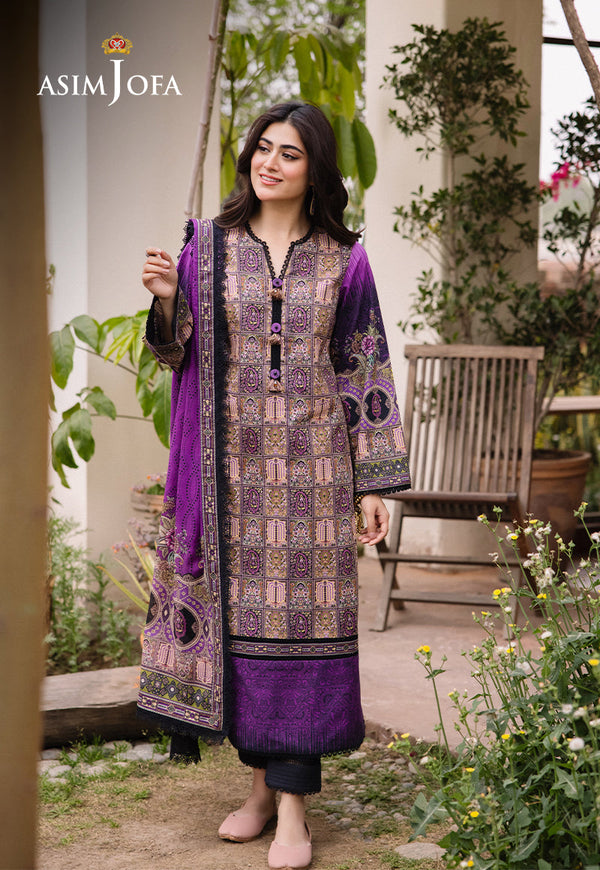 AJBUD-07-XS PRINTED LAWN 3 PCS