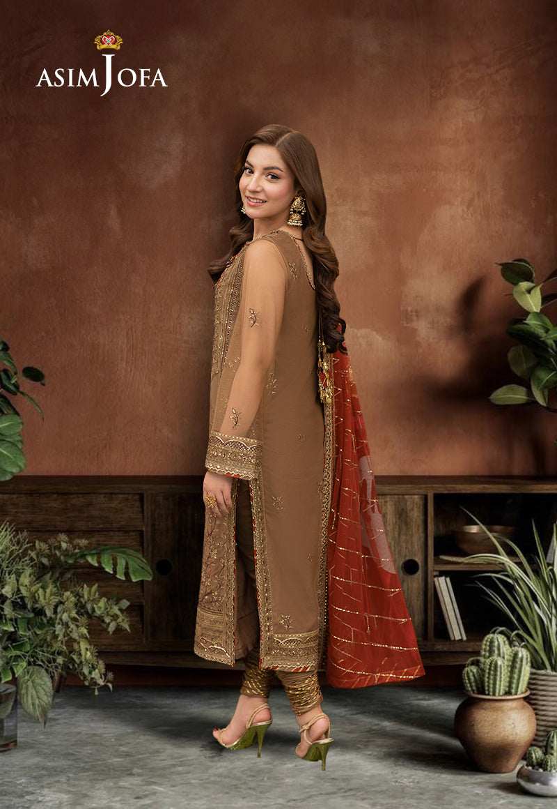 AJMJD-10 EMBROIDERED NET STITCHED 3 PCS