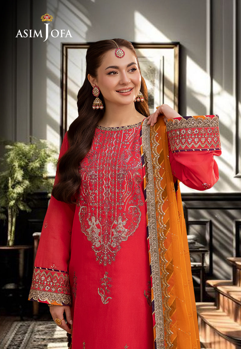 AJMJD-29 EMBROIDERED PAPER COTTON STITCHED 3 PCS