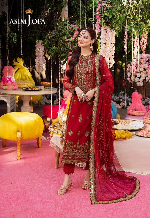 AJMJD-13 EMBROIDERED NET STITCHED 3 PCS