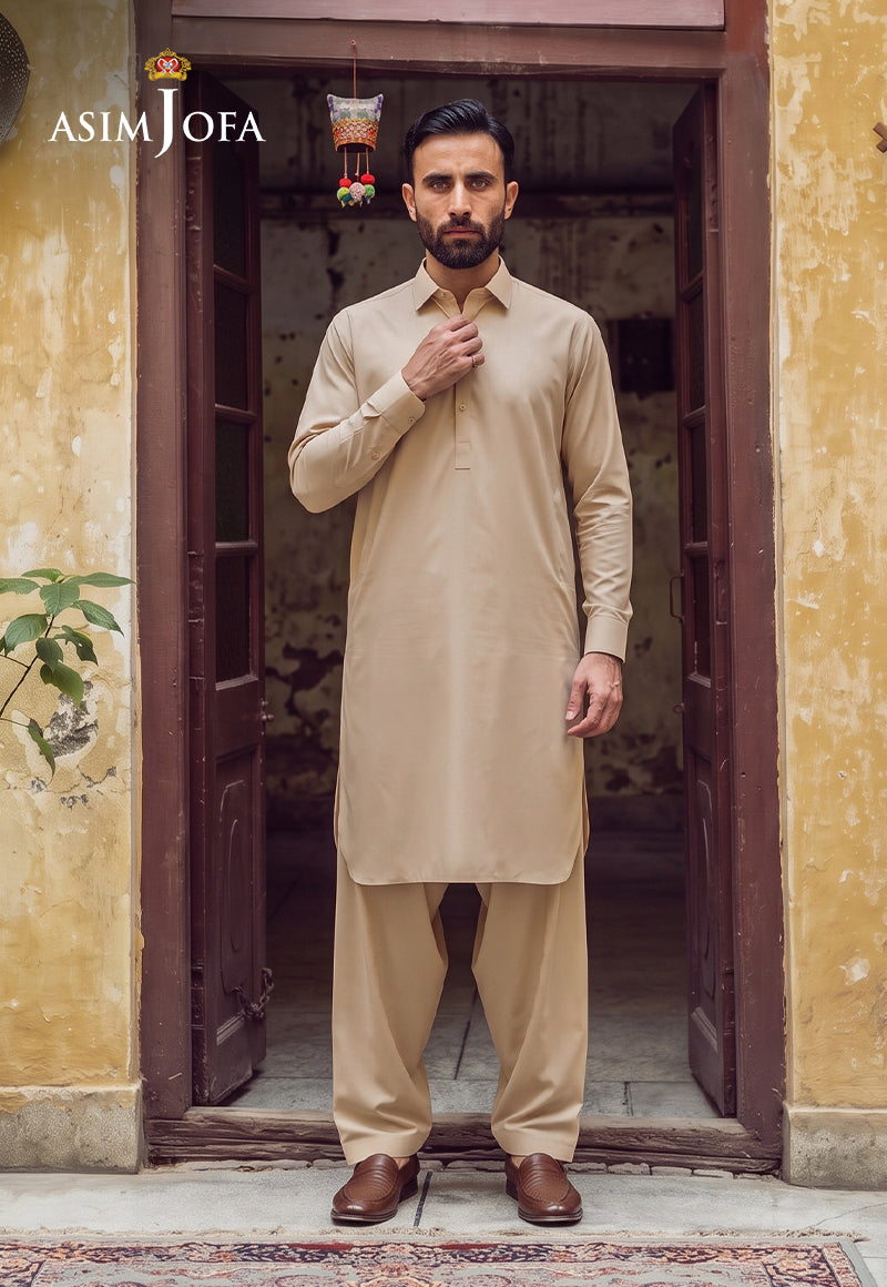 AJUBM-03 UNSTITCHED EGYPTIAN COTTON 2PC
