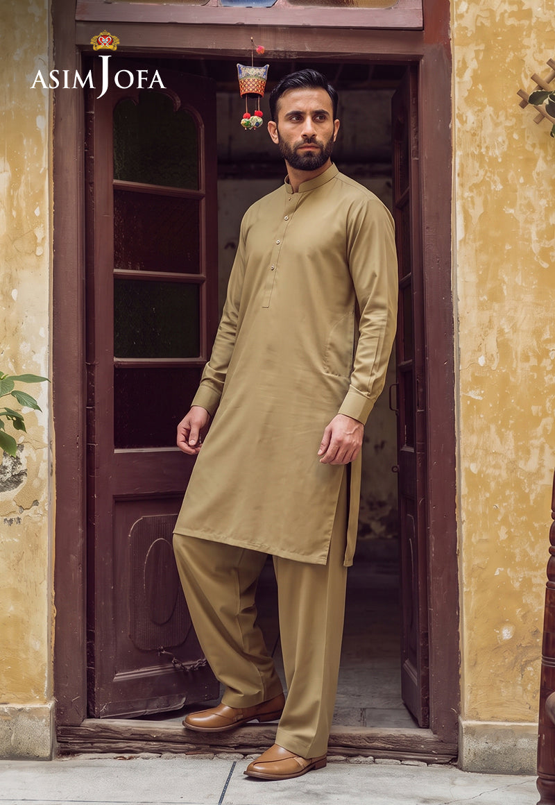 AJUBM-01 UNSTITCHED EGYPTIAN COTTON 2PC