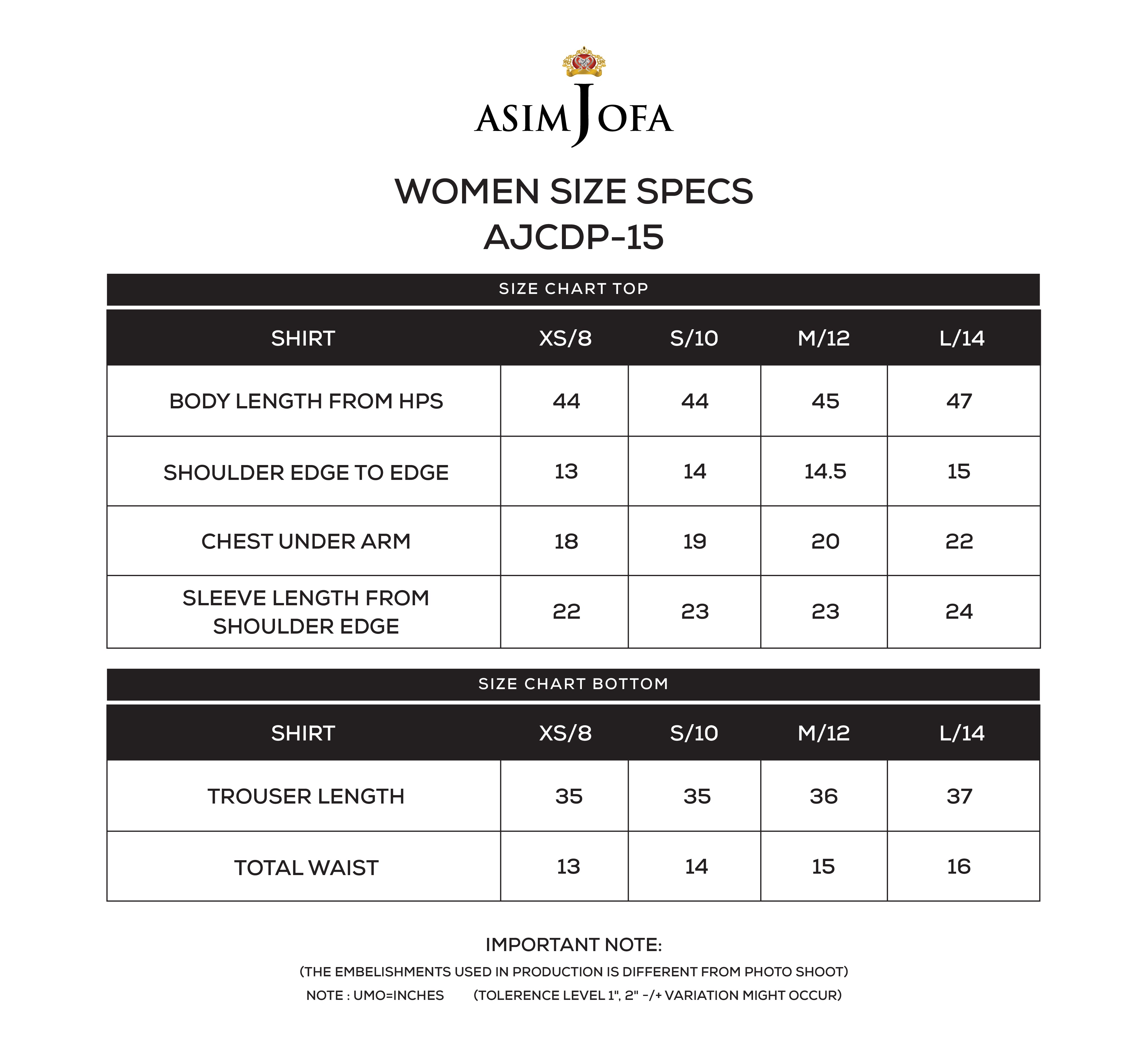 AJCDP-15 EMBROIDERED STITCHED 3 PCS