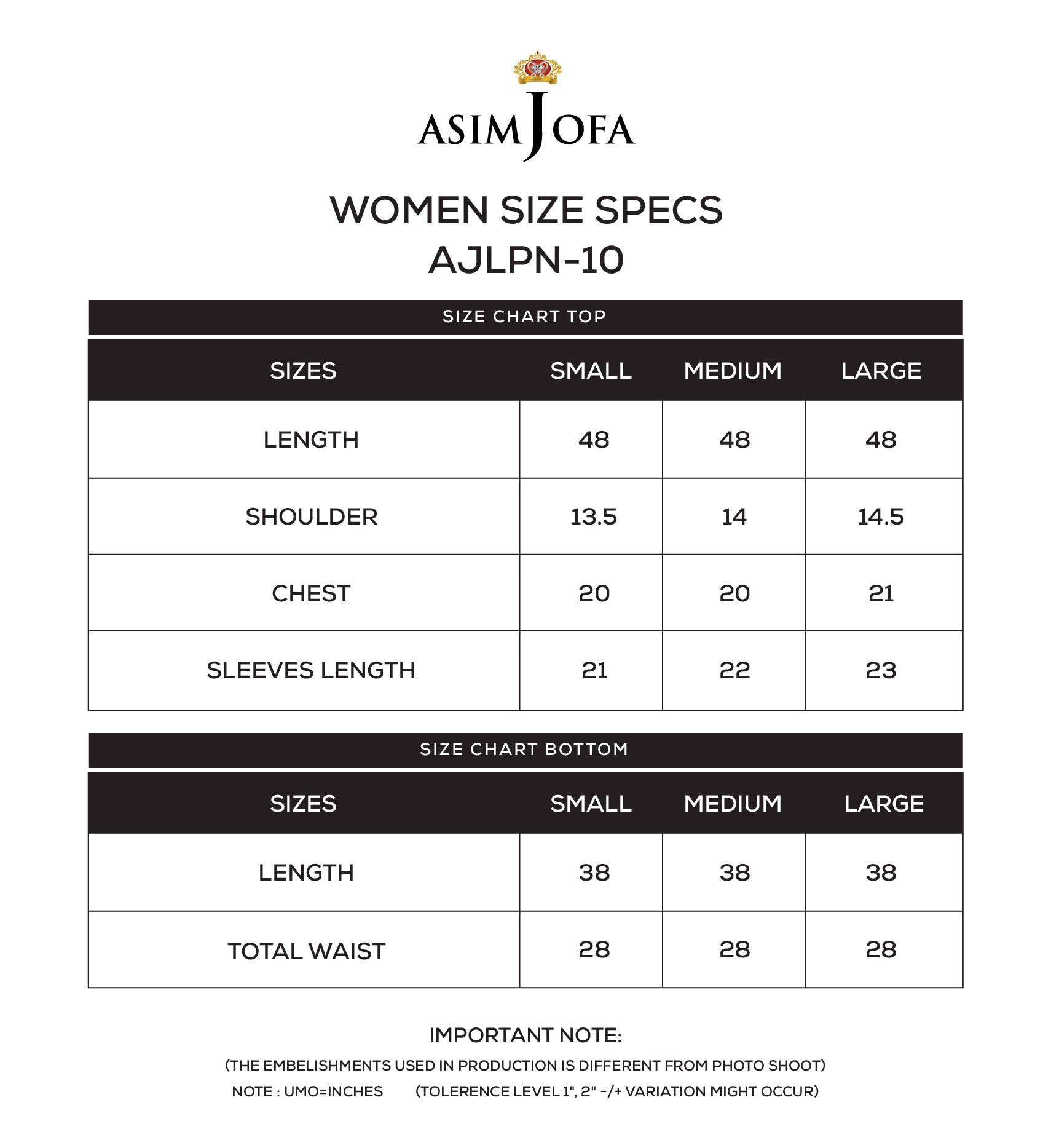 AJLPN-10 Embroidered Poly Silk Stitched 3pcs