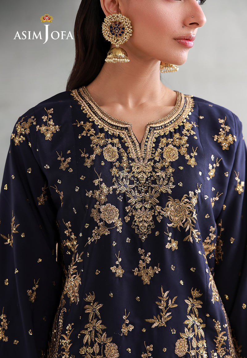 AJLPN-04 Embroidered Poly Silk Stitched 2pcs