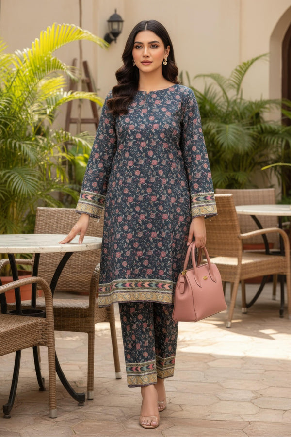 AJSO-41 Printed Cambric Shirt 1 PC