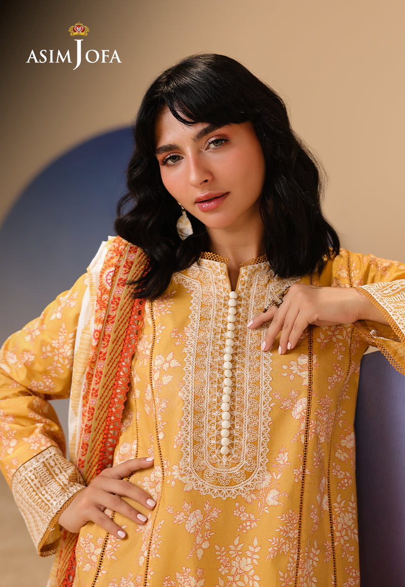 AJUBUD-22 Printed Embroidered Lawn Stitched 3 PCS