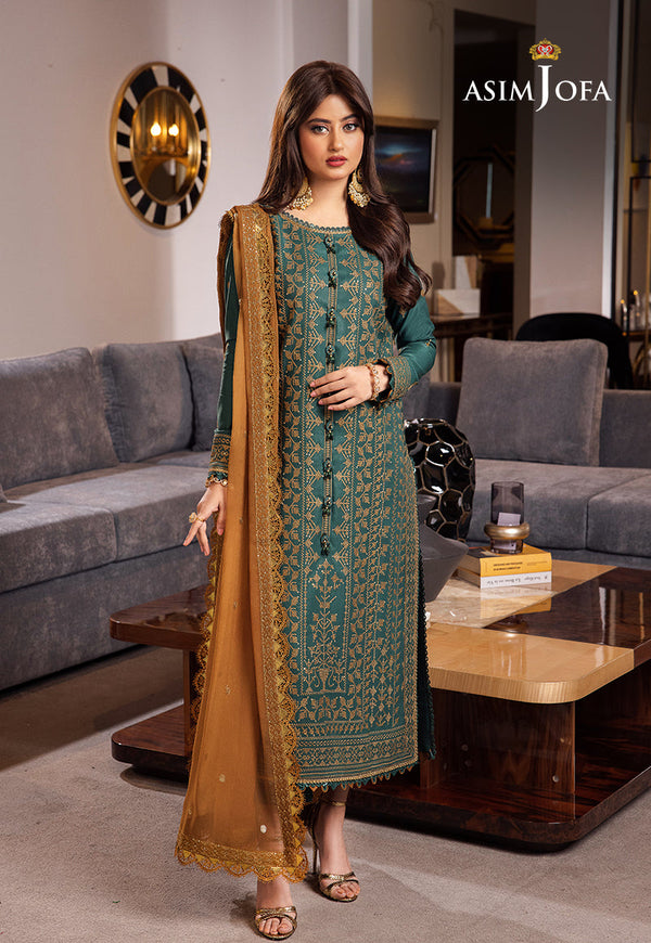 AJRND-11 EMBROIDERED LAWN SILK 3 PCS