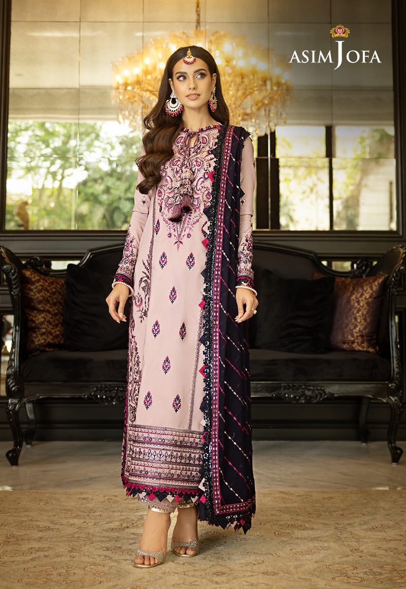 Ajlso-08 Unstitched 3 Pcs Shirt Dupatta Trouser