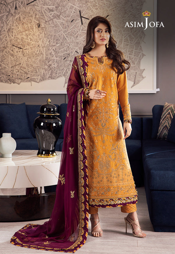 AJRND-05 EMBROIDERED LAWN SILK 3 PCS