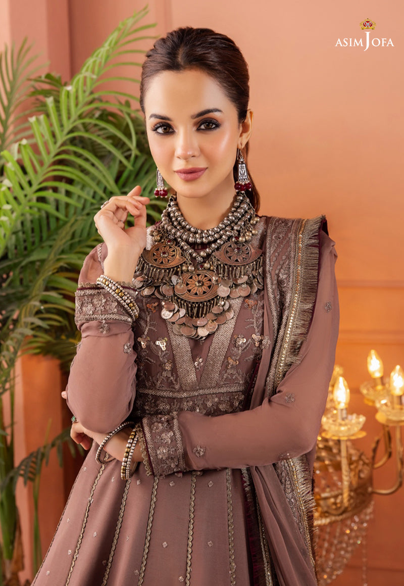 AJM17 EMBROIDERED CHIFFON 3 PCS Asim Jofa